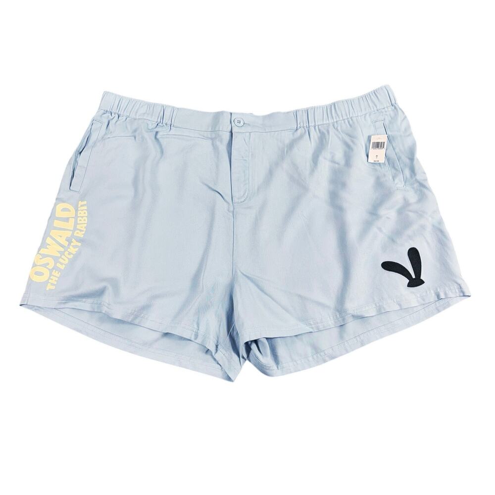 Disney 100 Oswald The Lucky Rabbit Light Blue Lounge Shorts Size 2X NWT
